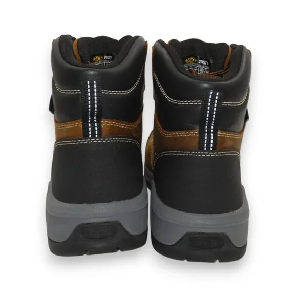 EUC Keen Utility Women’s Carbon Toe Work Boots Brown Leather Size 8 - Picture 5 of 13